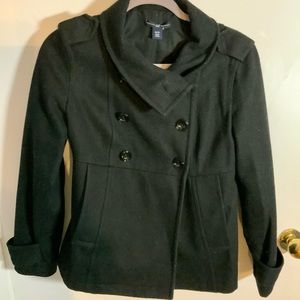 Gap black pea coat XS gently used